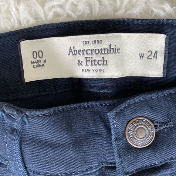 Abercrombie & Fitch Five Pocket Zip Fly Side Stripe Pants Size 24 EUC - Picture 4 of 12